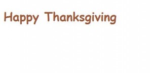 Happy Thanksgiving