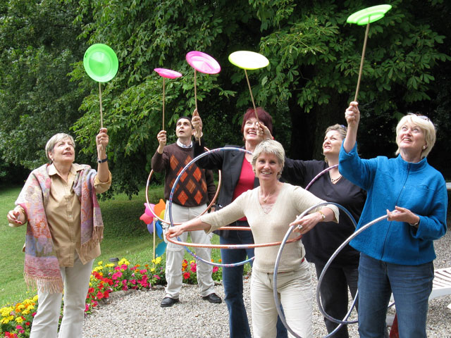 Plate Spinning in an AgeEsteem Workshop